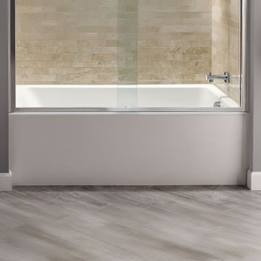 Click here to see American Standard 2573102.020 American Standard Studio 60in x 30in Soaker Tub with Built-In Apron, Lumbar Support, Right Drain, White - 2573102.020