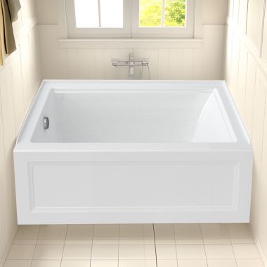 Click here to see American Standard 2544202.020 American Standard Town Square S 60in x32in Acrylic Tub with Built-in Apron, Left Hand Drain, White - 2544202.020