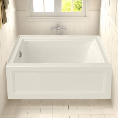 Click here to see American Standard 2544202.222 American Standard Town Square S 60in x 32in Linen Soaker Tub, Acrylic, Left Hand Drain - 2544202.222