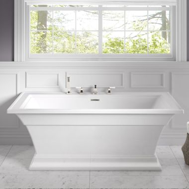 Click here to see American Standard 2546004.020 American Standard Town Square S 60in x 32in Acrylic Tub with Built-in Apron, Left Hand Drain, Linen - 2546004.020