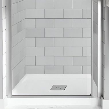 Click here to see American Standard A8004L-CO.020 American Standard Studio 48in x 36in Single Threshold ADA Shower Base With Center Drain, Acrylic Surface, White - A8004L-CO.020