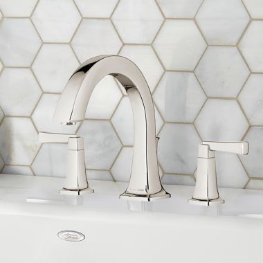 Click here to see American Standard T353900.013 American Standard Townsend Two-Handle Polished Nickel Roman Tub Faucet Trim with Diverter, Metal Lever Handles, Brass - T353900.013
