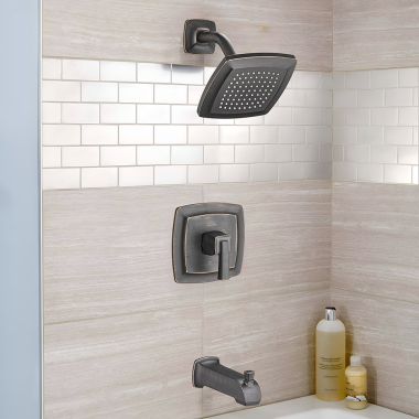 Click here to see American Standard TU353508.278 American Standard Townsend Tub and Shower Faucet with Pressure Balance Cartridge, WaterSense, 1.75 GPM, Legacy Bronze - TU353508.278