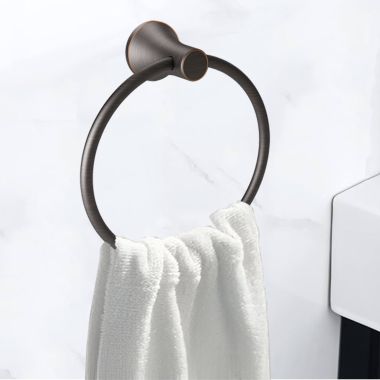 Click here to see American Standard 8337190.278 American Standard C Series Wall Mounted Towel Ring, Metal Constructed, Legacy Bronze - 8337190.278