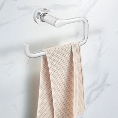 Click here to see American Standard 7105190.002 American Standard Studio S 7in Wall Mounted Towel Ring, Metal Constructed, Polished Chrome - 7105190.002