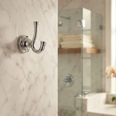 Click here to see  7052210.002 American Standard Delancey Double Robe Hook, Metal Constructed, Polished Chrome - 7052210.002