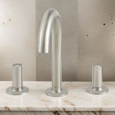 Click here to see American Standard 7105821.295 American Standard Studio S Two-Handle Widespread Brushed Nickel Lavatory Faucet , Knob Handles, 1.2 GPM, WaterSense - 7105821.295