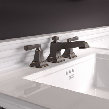 Click here to see American Standard 7455801.278 American Standard Town Square S 8-Inch Widespread Two-Handle Legacy Bronze Lavatory Faucet With Lever Handles, 1.2 GPM, WaterSense - 7455801.278