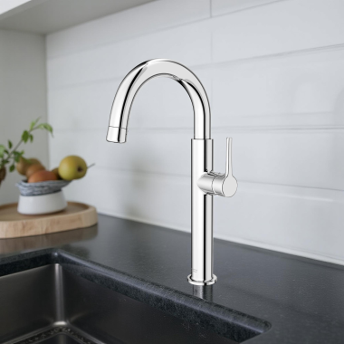 Click here to see AMERICAN STANDARD 4803410.002 American Standard Studio S Polished Chrome Single-Handle Pull-Down Bar Faucet with Retractable Spray Head, 1.5 GPM - 4803410.002