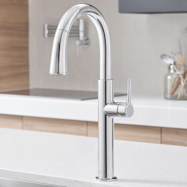 Click here to see American Standard 4803300.002 American Standard Studio S Pull-Down Dual Spray Kitchen Faucet, 1.5 GPM, Polished Chrome - 4803300.002