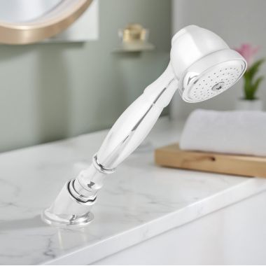 Click here to see American Standard 1660142.002 American Standard Delancey Single-Function Water-Saving Hand Shower, 1.8 GPM, Polished Chrome - 1660142.002