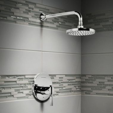 Click here to see American Standard TU430501.002 American Standard Berwick Shower Faucet with 6-3/4in Metal Rain Showerhead, Pressure Balance Cartridge, Trim Only, 2.5 GPM, Polished Chrome - TU430501.002