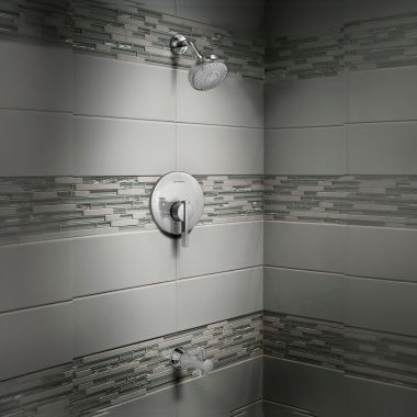 Click here to see American Standard TU430508.002 American Standard Berwick Tub/Shower Trim Kit, Pressure Balance, 1.75 GPM, Polished Chrome - TU430508.002