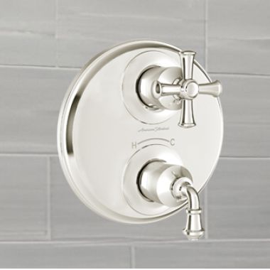 Click here to see American Standard T052740.013 American Standard Delancey 2-Handle Thermostatic Polished Nickel Shower Valve Trim Kit, Less Valve - T052740.013