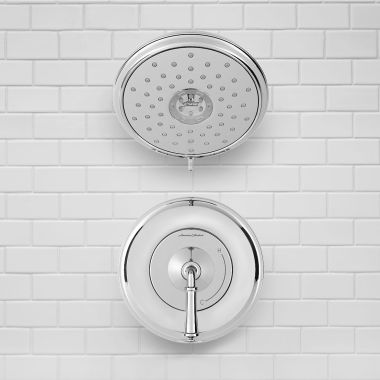 Click here to see American Standard TU052507.002 American Standard Delancey 4-Function Shower Faucet with Metal Lever Handle, 1.8 GPM, Polished Chrome - TU052507.002