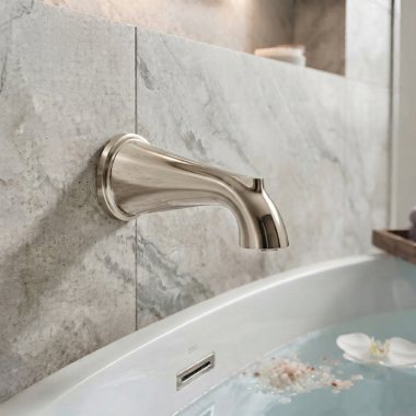 Click here to see American Standard 8888106.013 American Standard Delancey 8” Non-Diverter Tub Spout, 1/2