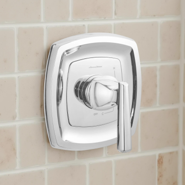 Click here to see American Standard TU018500.002 American Standard Edgemere Single-Handle Pressure Balance Valve Trim, Lever Handle, Polished Chrome - TU018500.002