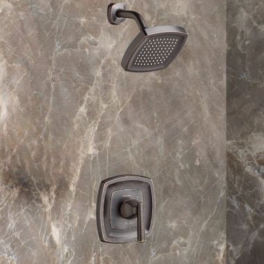 Click here to see American Standard TU018507.278 American Standard Edgemere Shower Faucet with Metal Lever Handle and Pressure Balance Cartridge, Trim Only, 1.8 GPM, Legacy Bronze - TU018507.278