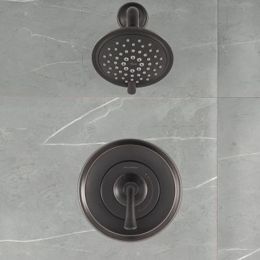 Click here to see American Standard TU106501.278 American Standard Patience Legacy Bronze Shower Faucet, Trim Only, 2.5 GPM 5in 3-Function Showerhead with Cartridge - TU106501.278