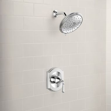 Click here to see American Standard TU415501.002 American Standard Portsmouth Polished Chrome Shower Faucet, Trim Only, 1.8 GPM 7in 3-Function Showerhead with Cartridge - TU415501.002