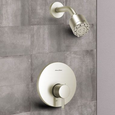Click here to see American Standard TU064501.295 American Standard Serin 3-Function Shower Faucet with Pressure Balance Cartridge, Metal Lever Handle, Trim Only, 2.5 GPM, Brushed Nickel - TU064501.295