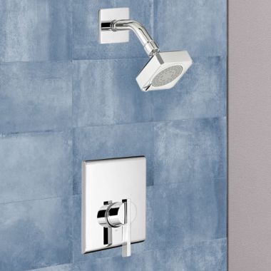 Click here to see American Standard TU184507.002 American Standard Times Square Shower Faucet with Square Rain Showerhead and Pressure Balance Cartridge, Trim Only, 1.75 GPM, Chrome - TU184507.002