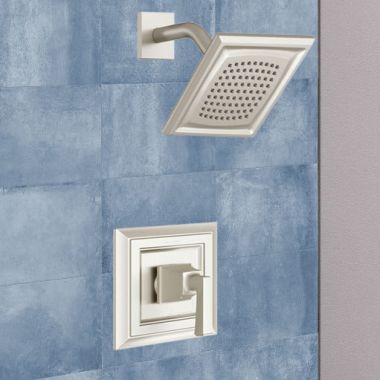 Click here to see American Standard TU455501.013 American Standard Town Square S Shower Faucet with Square Showerhead, Trim Only, Pressure Balance Cartridge, 2.5 GPM, Polished Nickel - TU455501.013