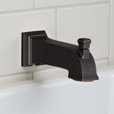 Click here to see American Standard 8888109.278 American Standard Town Square S 6in Slip-on Diverter Spout, Wall-Mount Installation, Metal Construction, Legacy Bronze - 8888109.278