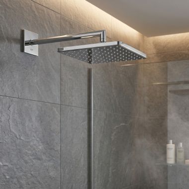 Click here to see  26570000 GROHE RAINSHOWER Mono 310 Cube 1-Spray Shower Head, 1.75 GPM, StarLight Chrome - 26570000 