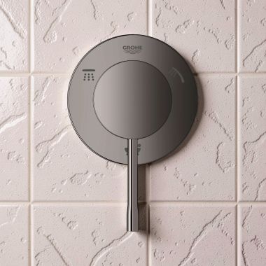 Click here to see Grohe 29203A01 GROHE Essence 3-Function Round Diverter Valve Trim, Hard Graphite - 29203A01