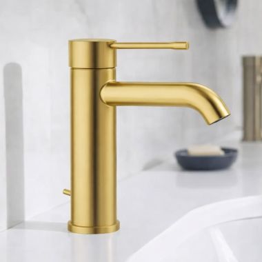 Click here to see  23592GNA GROHE Essence One-Handle S-Size Bathroom Faucet, 1.2 GPM, Brass Body, Brushed Cool Sunrise - 23592GNA 