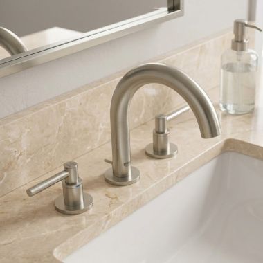 Click here to see Grohe 20072EN3 GROHE ATRIO NEW 2-Handle, 3-Hole Basin Faucet (Medium), Brushed Nickel – 20072EN3