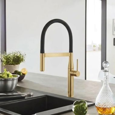 Click here to see  30295GN0 GROHE Essence Single-Handle Semi-Pro Dual Spray Kitchen Faucet, 1.75 GPM, Brushed Cool Sunrise - 30295GN0
