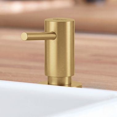 Click here to see  40535GN0 GROHE 40535GN0 SOAP DISPENSER BRUSHED COOL SUNRISE