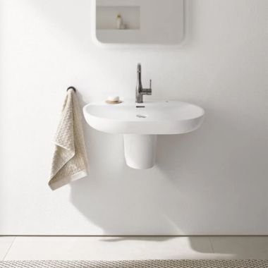 Click here to see Grohe 39670000 GROHE Essence Wall-Mount Sink Shroud, Fireclay, Alpine White - 39670000