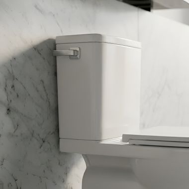 Click here to see Grohe 39666000 GROHE EUROCUBE 1.28 GPF Left-Hand Toilet Tank Only, Alpine White - 39666000