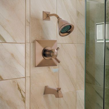 Click here to see Brizo T60440-BZ Brizo T60440-BZ Vesi Brushed Bronze Tempassure Tub / Shower Trim