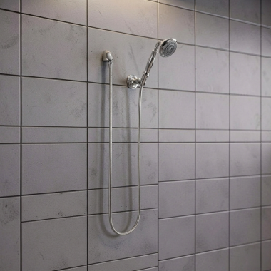 Click here to see BRIZO 85810-PC Brizo Baliza Traditional 3-Function Wall-Mount Hand Shower with Touch-Clean Nubs, 1.75 GPM, Polished Chrome - 85810-PC