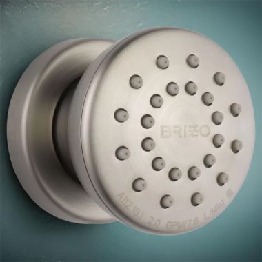 Click here to see Brizo 84110-BN Brizo Essential Round Body Spray with Touch-Clean Finish Spray Face, 1.75 GPM, Brilliance Brushed Nickel - 84110-BN