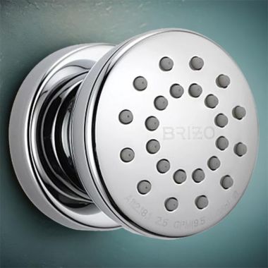 Click here to see Brizo 84110-PC Brizo Essential Round Body Spray with Touch-Clean Finish Spray Face, 1.75 GPM, Polished Chrome - 84110-PC