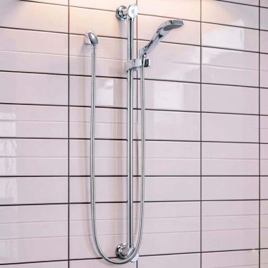 Click here to see Brizo 89710-PC Brizo RSVP Single-Function Hand Shower with Slide Bar, Dual Check Valves, WaterSense, 1.75 GPM, Polished Chrome - 89710-PC