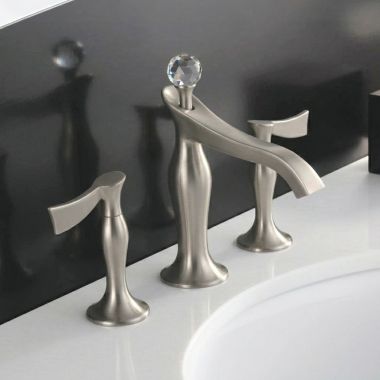 Click here to see Brizo HL5390-BN Brizo RSVP Lever Handle 65390LF Widespread Faucet, Metal, ADA, Brushed Nickel - HL5390-BN