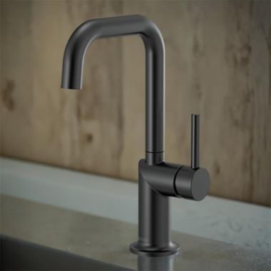 Click here to see Brizo 61065LF-BLLHP Brizo Odin Single-Handle Bar Faucet with Square Spout, Solid Brass Construction, 1.8 GPM, Matte Black - 61065LF-BLLHP
