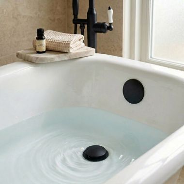 Click here to see Mountain Plumbing Products UNVTRIM/MB Mountain Plumbing Drain Trim Kit, Matte Black - UNVTRIM/MB