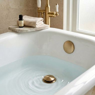 Click here to see Mountain Plumbing Products UNVTRIM/CHBRZ Mountain Plumbing Drain Trim Kit, Champagne Bronze - UNVTRIM/CHBRZ