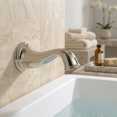 Click here to see BRIZO RP37762PN Brizo Traditional Wall-Mount Non-Diverter Tub Spout, 1/2