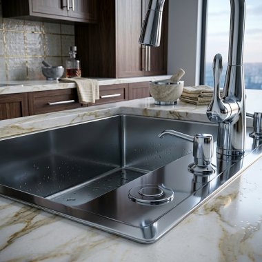 Click here to see Mountain Plumbing Products MT957/CPB Mountain Plumbing Deluxe Round Flush Waste Disposer Air Switch, Freedom Mount, Polished Chrome - MT957/CPB