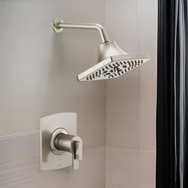 Click here to see Brizo T60206-NKLHP Brizo Kintsu TempAssure Thermostatic Shower Only Trim, Less Handle, 1.75 GPM, Brilliance Luxe Nickel - T60206-NKLHP