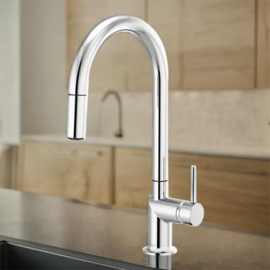 Click here to see Brizo 63075LF-PCLHP Brizo Odin Single Handle Pull-Down Kitchen Faucet with Swivel Spout, MagneDock, DIAMOND Seal, Two Function, 1.8 GPM, Polished Chrome - 63075LF-PCLHP
