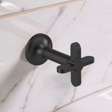 Click here to see  HX5875-BL Brizo Wood-Cross Handle Kit for Odin Bath Collection Wall-Mount Lavatory Faucets, Matte Black - HX5875-BL